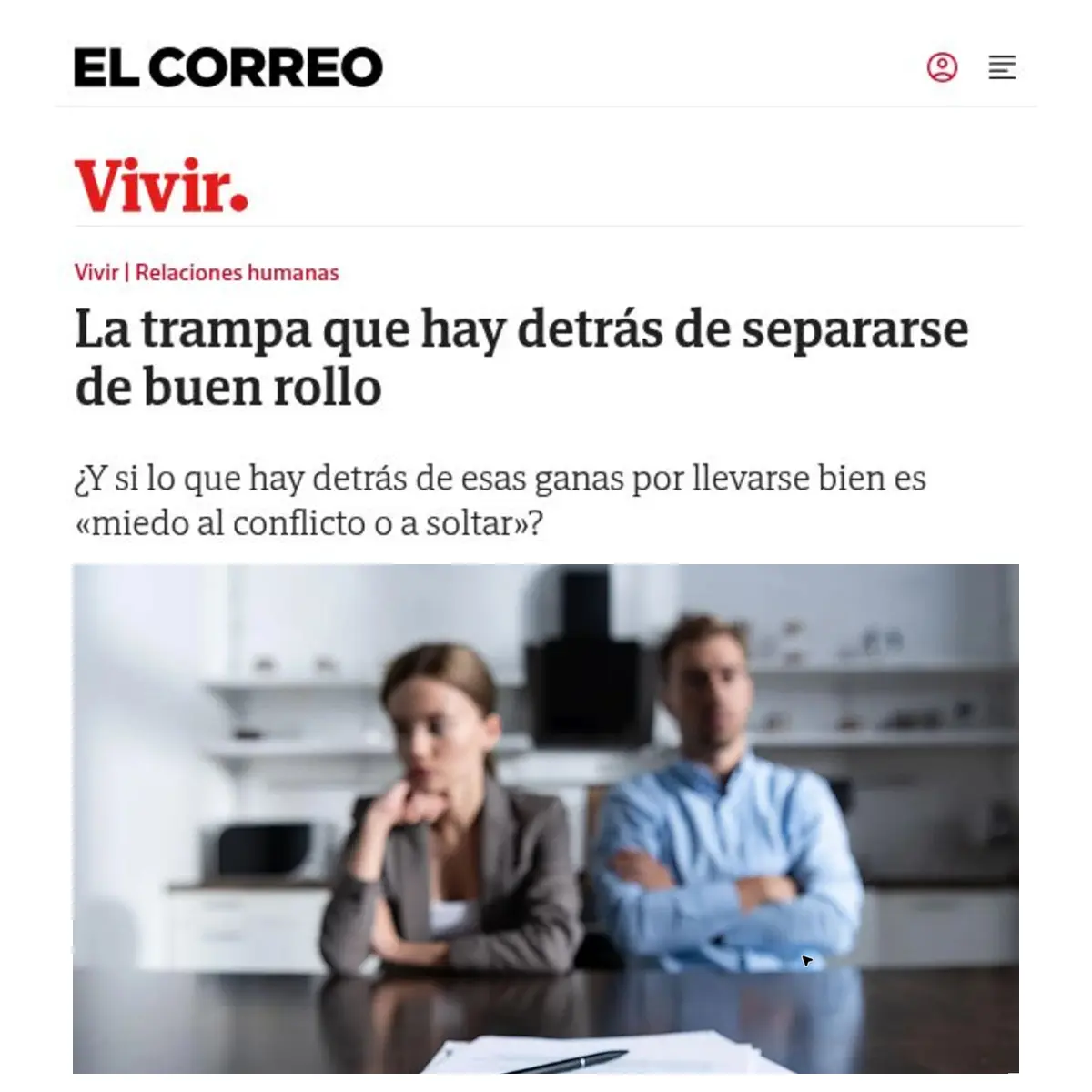 separarse de buen rollo